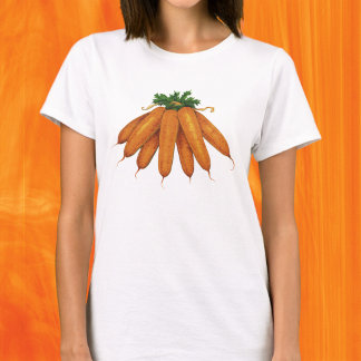 T-shirt Aliments Anciens, Bouquet de Carottes Biologiques