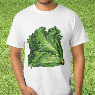 T-shirt Aliments Anciens, Légumes de laitue à feuilles ver