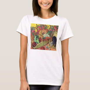 T-shirt Aliments Biologiques, Légumes de Jardin, Fleurs en