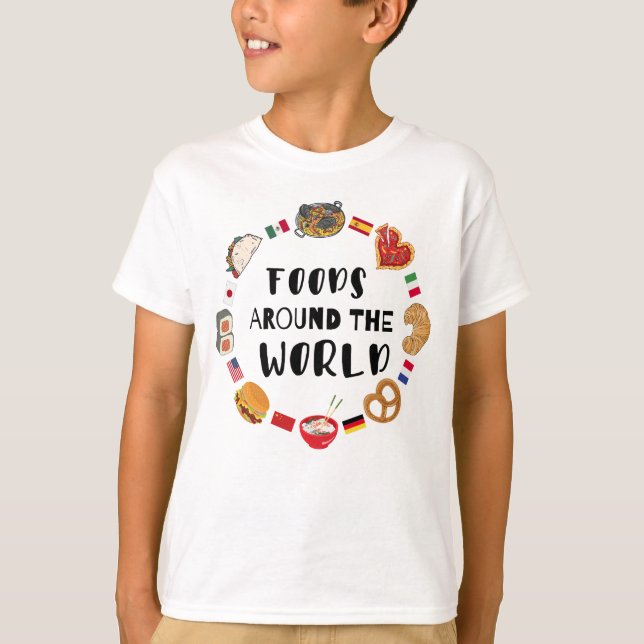 T-shirt Aliments dans le monde (Devant)