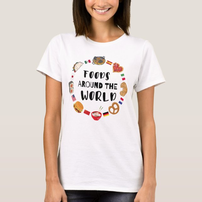 T-shirt Aliments dans le monde (Devant)