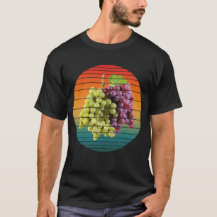 T-shirt Aliments de fruits de raisin vintage vegan sain