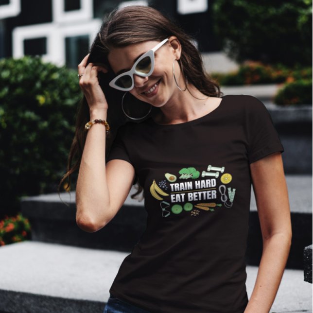 T-shirt Aliments Et Fitness Sains (Créateur téléchargé)