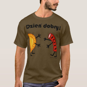 T-shirt Aliments polonaises conviviaux Pierogi et Kielbasa