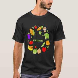 T-shirt Aliments Végétaliens Droits des Animaux Militant V