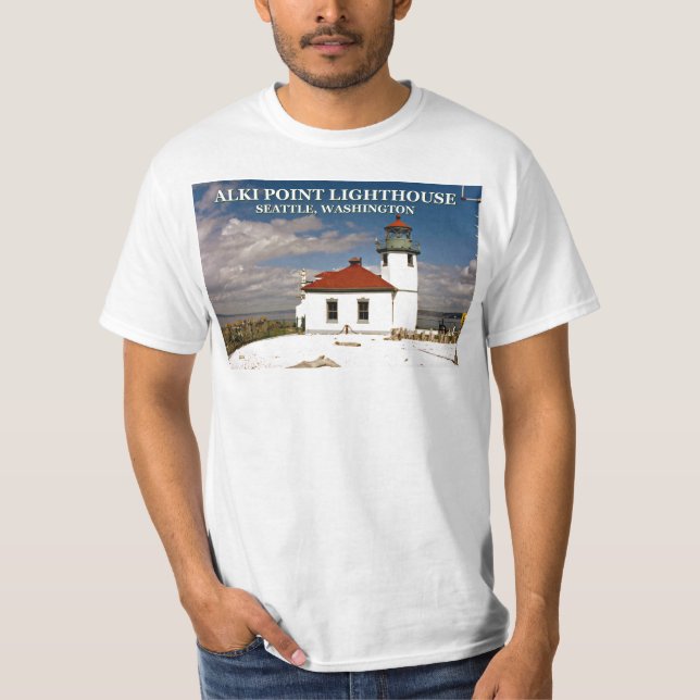 T-shirt Alki Point Lighthouse, Seattle Washington Shirt (Devant)