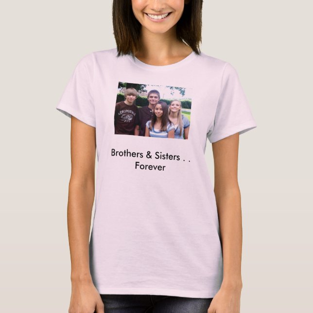 T-shirt All_4_kids [1], frères et soeurs. Pour toujours (Devant)