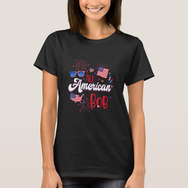 T-shirt All American Bob Women American Flag 4th of July P (Devant)