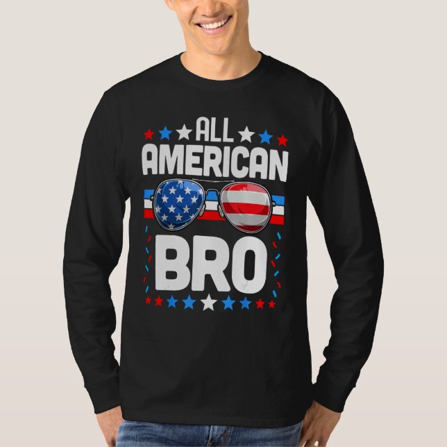 T-shirt All American BRO Matching Family Fourth 4th of Jul (Devant)