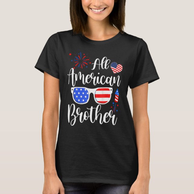 T-shirt All American Brother 4th Of July Memorial Day Matc (Devant)