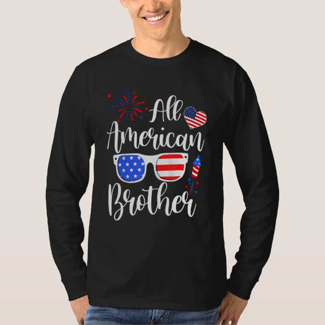 T-shirt All American Brother 4th Of July Memorial Day Matc (Devant)