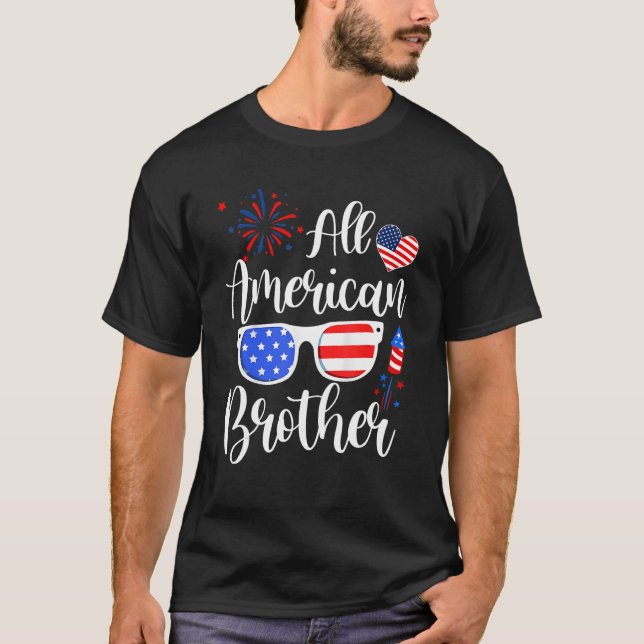 T-shirt All American Brother 4th Of July Memorial Day Matc (Devant)