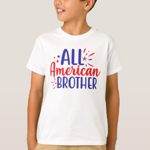 T-shirt All American Brother du 4 juillet pour enf