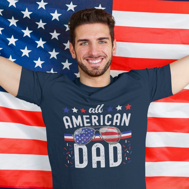 T-shirt All American Dad 4th of July  (Créateur téléchargé)
