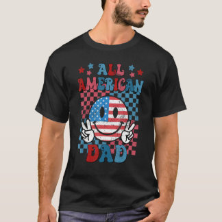 T-shirt All American Dad Matching Family 4th of July Ameri