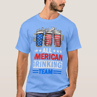 T-shirt All American Drinking Team Us Beer 