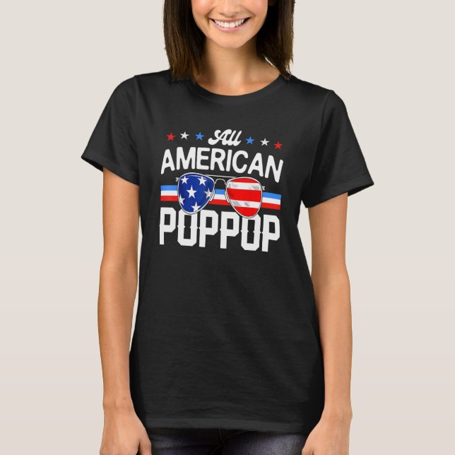 T-shirt All American PopPop 4th of July Family Matching Su (Devant)