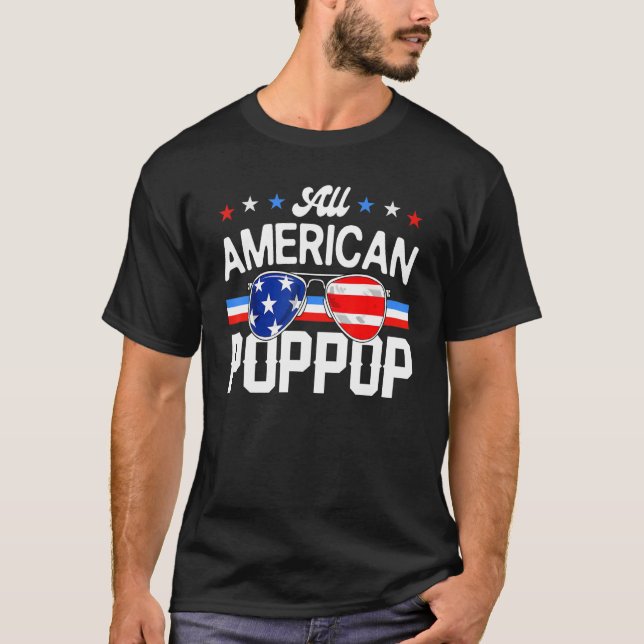 T-shirt All American PopPop 4th of July Family Matching Su (Devant)