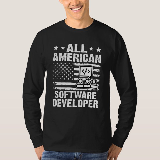 T-shirt All American Software Developer (Devant)