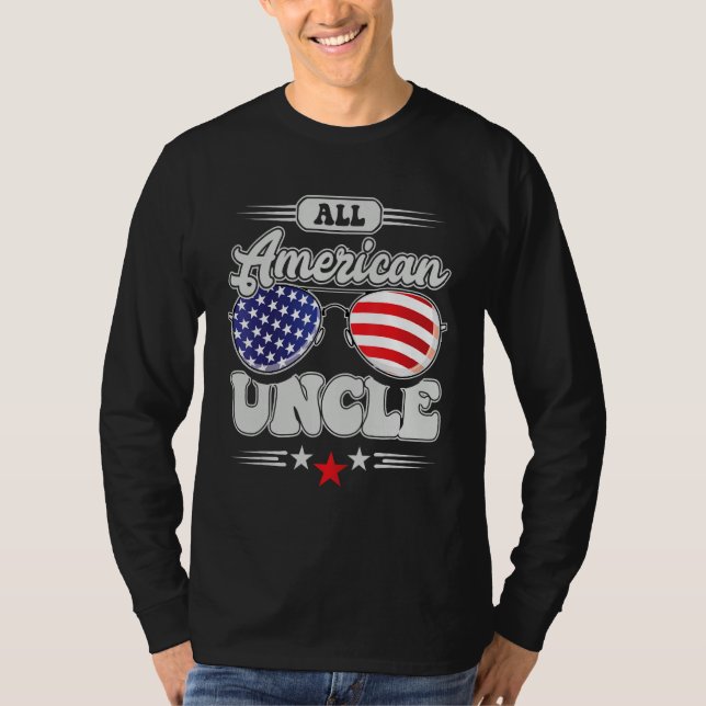 T-shirt All American Uncle 4th Of July Family Matching (Devant)