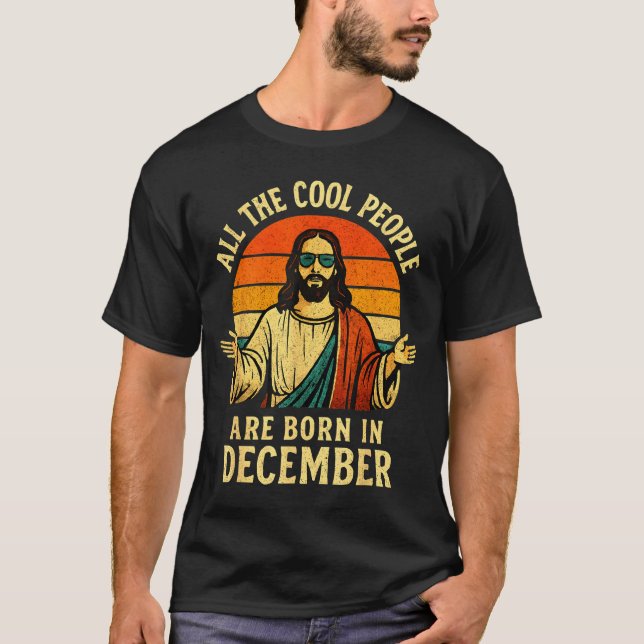 T-shirt All Cool People Are Born In December Birthday Chri (Devant)