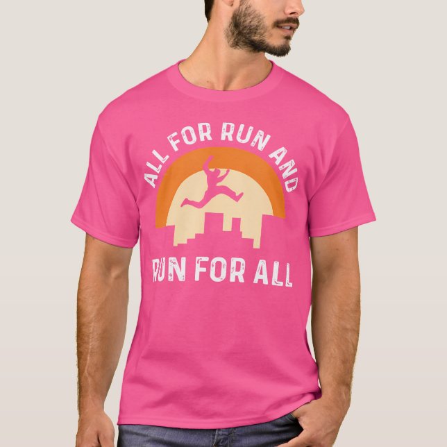 T-shirt All For Run  Run For All. Parcours Freerunning. Pa (Devant)