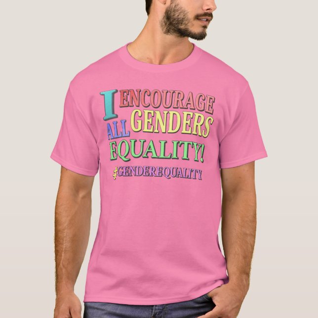 T-shirt "ALL GENDERS EQUALITY" Belle conception. Commandez (Devant)