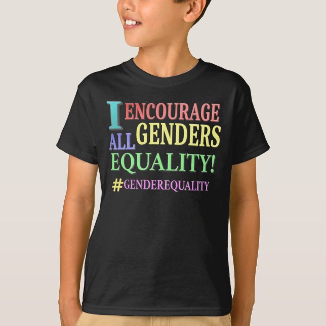T-shirt "ALL GENDERS EQUALITY" Belle conception. Commandez (Devant)