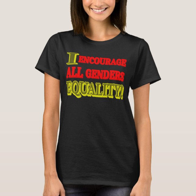 T-shirt "ALL GENDERS EQUALITY" Expression design. Buy now (Devant)