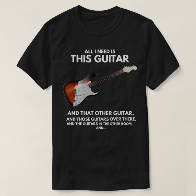 T-shirt All I Need Ishis Guitar (Design devant)