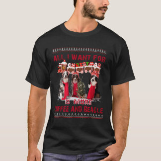 T-shirt All I Want Beagle And Coffee
