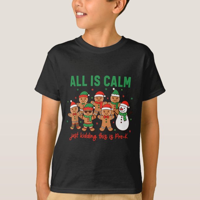 T-shirt All Is Calm Just Kidding This Is Pre-k Preschool T (Devant)