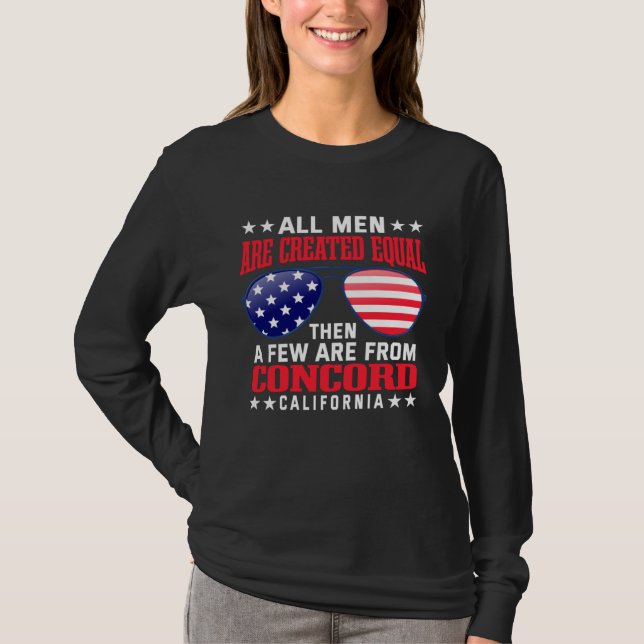 T-shirt All Men Are Created Equal Concord California  Patr (Devant)