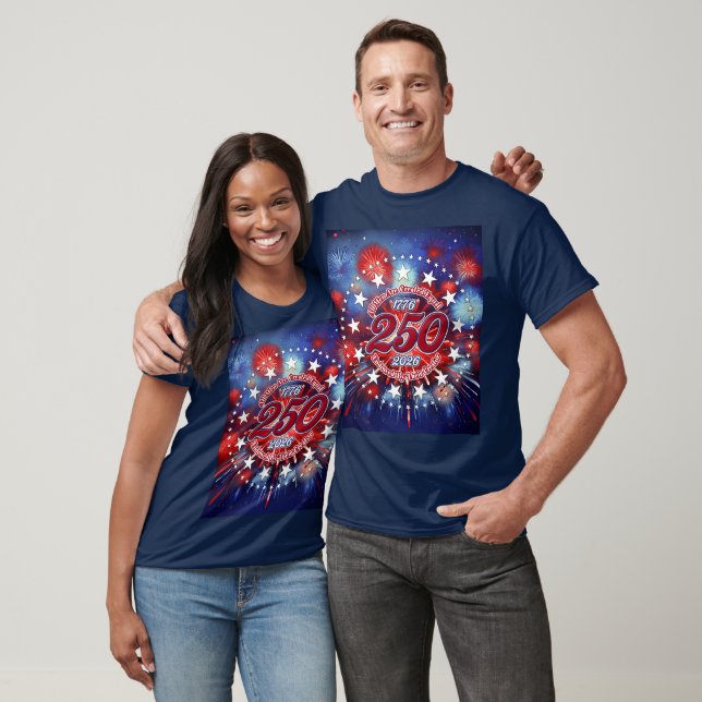T-shirt  All Men Are Created Graphic Fireworks Burst (Unisexe)