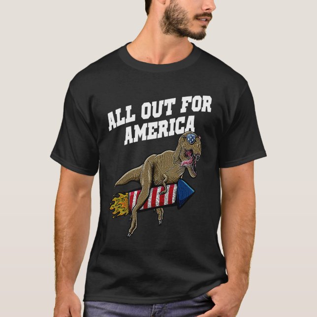 T-shirt All Out for America 4th of July Independence Fourt (Devant)