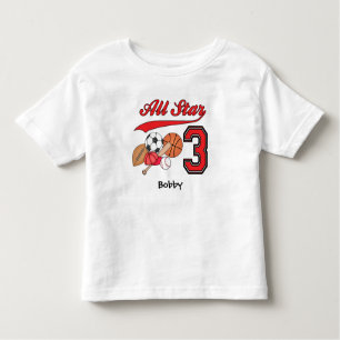 T-shirt All Star Sports 3e anniversaire Toddler
