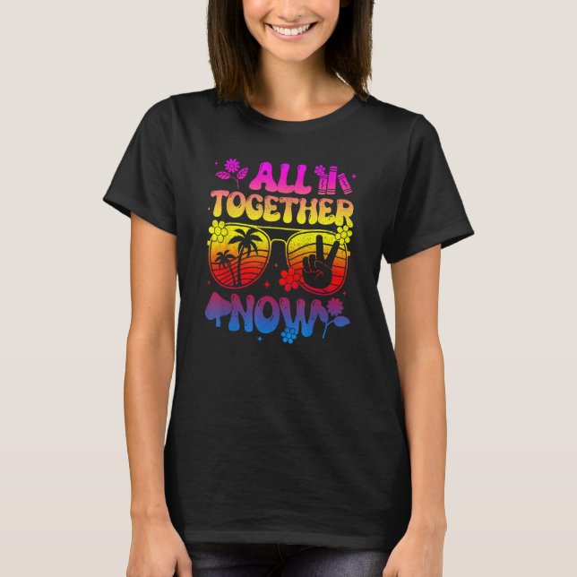 T-shirt All Together Now Summer Reading 2023 Groovy  Book (Devant)