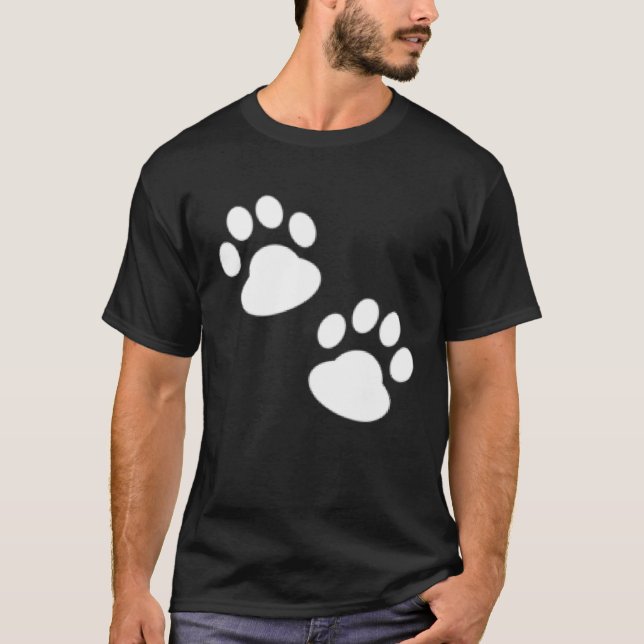 T-shirt All you need is a dog and a lake with paw prints (Devant)