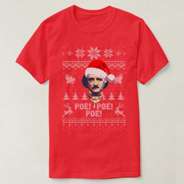 T-shirt Allan Poe Ho Ho Ho Poe Poe Poe Poe (Design devant)