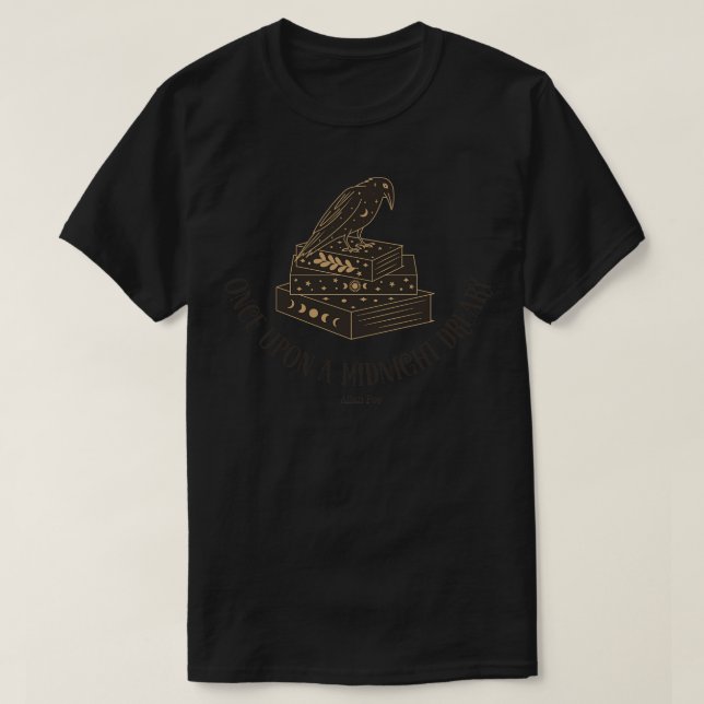 T-shirt Allan Poe Raven Bookish 1 (Design devant)