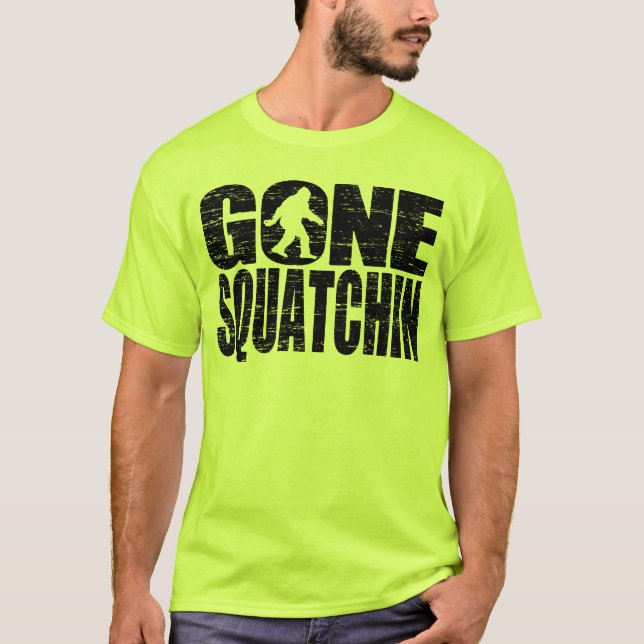 T-shirt allé de vert de sécurité de Squatchin (Devant)