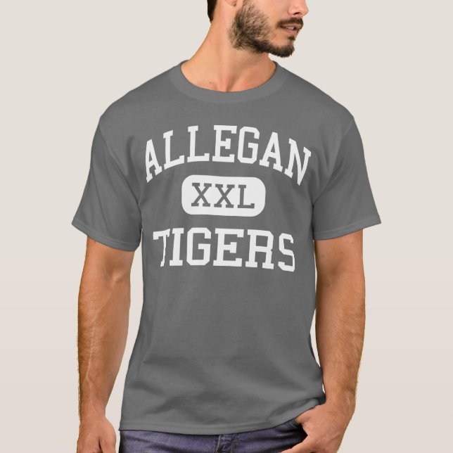 T-shirt Allegan - tigres - lycée - Allegan Michigan (Devant)