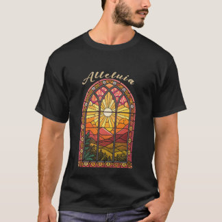 T-shirt Alleluia Fenêtre en verre tendu - Artistique Relig