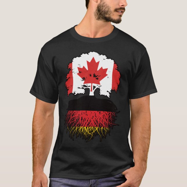 T-shirt Allemagne Allemagne Canada drapeau des racines de  (Devant)