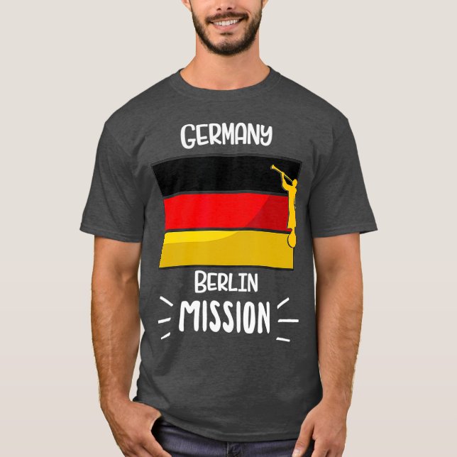 T-shirt Allemagne Berlin Mormon LDS Mission Missionnaire (Devant)