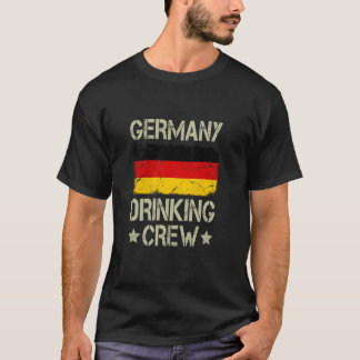 T-shirt Allemagne Boire Crew Allemand Drapeau Drôle Drôle 