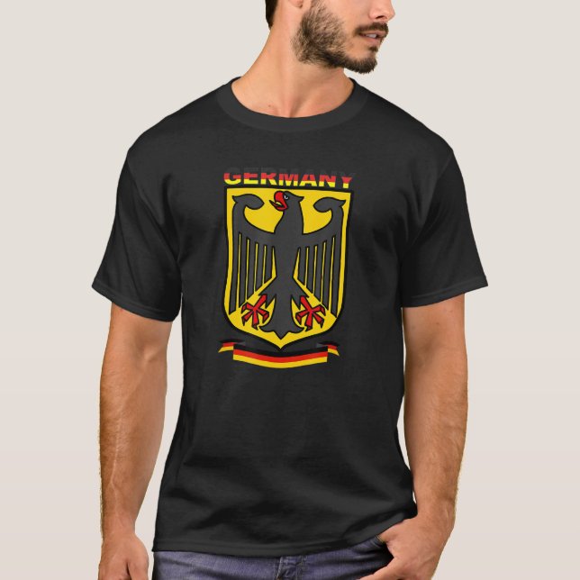 T-shirt Allemagne Crest et drapeau (Devant)