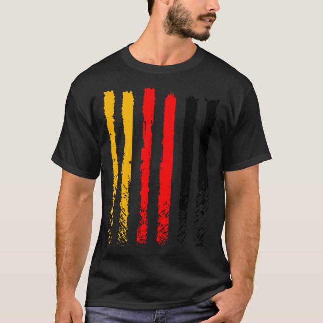 T-shirt Allemagne drapeau amour fier allemand peuple BACKP (Devant)
