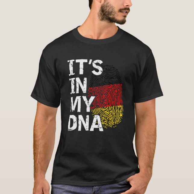 T-shirt Allemagne Drapeau C'est dans mon ADN Racines allem (Devant)