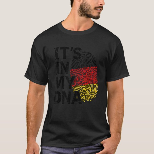T-shirt Allemagne Drapeau C'est dans mon ADN Racines allem (Devant)